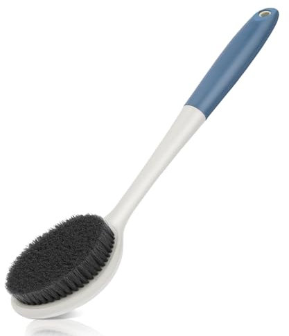 surlees Back Brush for Shower for Men & Women 17 | Body Brush for Wet & Dry Brushing | Exfoliating Body Scrubber & Back Scrubber | Shower Brush with Long Handle for Cellulite & Acne
