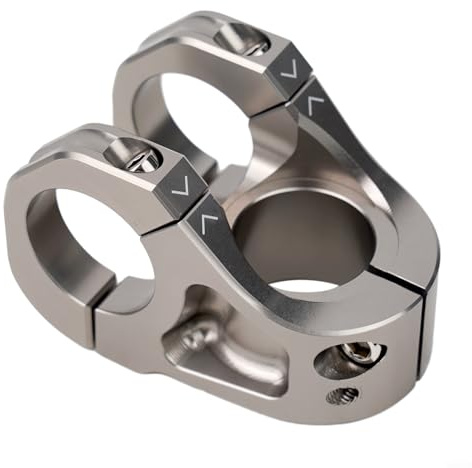 HpLive Attacco manubrio bicicletta 35 mm in lega di alluminio CNC MTB Riser Ultraleggero per mountain bike bici da strada pieghevole (grigio)