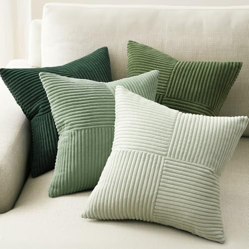 Topfinel Örngott 40 x 40 Ljusgrön Gradient 4 Delar Med Mill-Mönster - Dekorativa Överdrag För Soffa Säng Stolar Trädgård Vardagsrum Sovrum