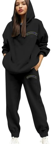 White Khaki Tracksuit Womens Full Set 2 Piece Long Sleeve Solid Crewneck Hoodie Pullover Cuffed Foot Joggers Wide Leg Trousers Bottoms Co Ord Sets Ladies Gym Wear Lounge Holiday Soft Activewear s m l