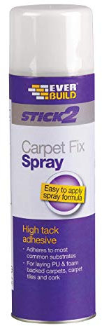 Everbuild Stick2 Carpet Fix Spray Adhesive – High Tack – Spray – Foaming Formula – 500ml