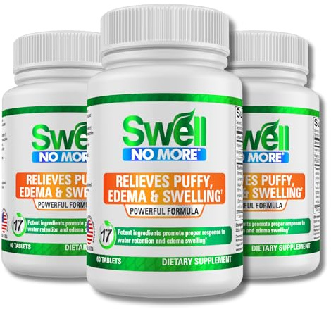 Water Pills Diuretic for Water Retention, Swelling, Edema, Bloating & Puffy Eyes, Lymphatic Drainage Supplement, 3 Pack Best Value, Fluid Balance & Detox Support, Swollen Feet Legs Ankles Relief