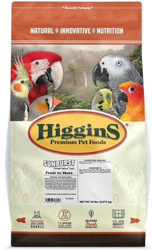 Higgins 466702 Higg Avian Fruit To Nut Treat For Birds, 20-Pound