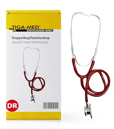 Stetoscopio a doppia testa rossa set (= 2 pezzi) Doppia Testa Stetoscopio stethoskope von tiga-med