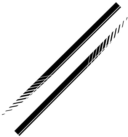 Sport Racing Streifen Grafik Aufkleber, Asudaro Auto Karosserie Seitenstreifen Vinyl Grafik Aufkleber Decals Streifen Racing Dekor DIY Seitenschweller Auto Aufkleber Gestreifter Autoaufkleber,schwarz