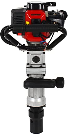 Pfahlramme Benzin 900W Motor 32.6CC 2 Takt Manueller Pfostenramme Tragbarer Luftkühlung Pfostenramme Rammgerät Zaunbau Pile Driver