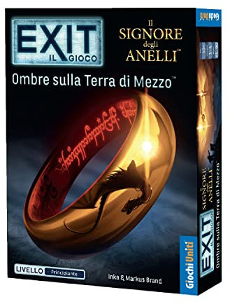 Giochi Uniti - Exit - Schatten auf Mittelerde, Escape Room, 1-4 Spieler, 12+ Jahre, Italienische Ausgabe, GU745