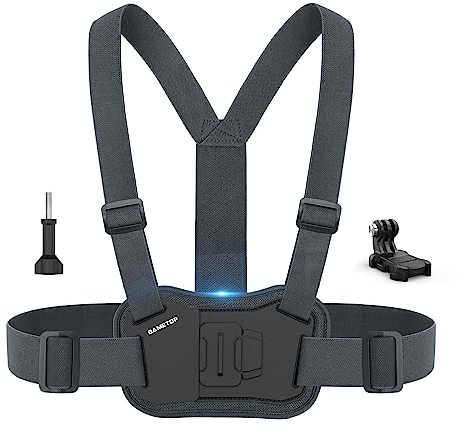 Sametop Brustgurt Brusthalterung Chest Mount Kompatibel mit GoPro Hero 13 12 11 10 9 8 7 6 5 Session DJI Osmo Action Kameras - Vereint Stabile und Komfort Performance