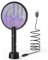 PALONE Raquette Electrique Insectes 4000V Raquette Moustique Electrique Tapetteà Mouche avec Base, USB Rechargeable UV Exterminator (Noir, 1PC)