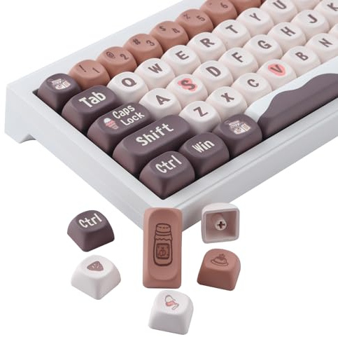 JakeTsai Moa Profile PBT Keycaps 60 percento, 136 tasti Personalizzati Sublimazione del colore layout ANSI Keycaps Set compatibile con Tastiera Meccanica Cherry MX Switch