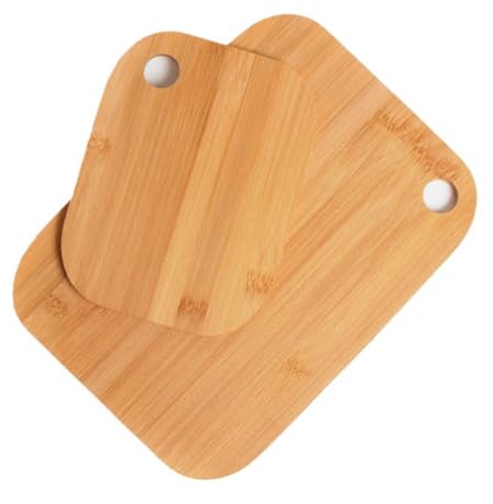 Bamboo Chopping Board Carving Meat Cutting Vegetables Cheeses and Bread Anti Bacterial Multifunctional Serving Board Sets for Multipurpose use Naturally Wooden Chopping Board Set 2 pcs