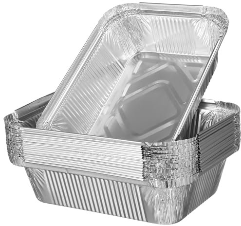 SHOWERORO 60pièces Plateau Barbecue Réutilisable Barquettes Carrées Pour Cuisine Et Fêtes Idéales Pour Grillades Et Cuisson