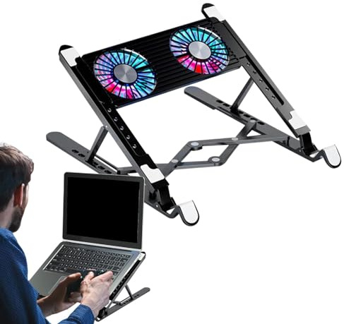 Laptopkylare - flexibel höjd, kylbas för bärbar dator | tunn bärbar dator