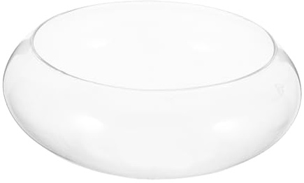 UKCOCO Kleiner Transparenter Blumentopf Aus Glas Dekorativer Blumentopf Für Bonsai Und Sukkulenten Zuhause Büro Und Cafés Pflanzgefäß Für Wasserpflanzen Und Fische Deko-vase Für