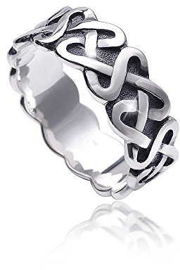 MATERIA Damen Ring Knoten keltisch 925 Sterling Silber antik deutsche Fertigung #SR-126