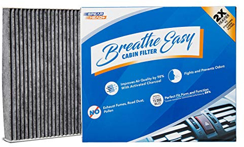 Spearhead Odor Defense Breathe Easy AC & Heater Cabin Filter | Fits Select 2015-25 A3, Q3, S3, TT, Arteon, Atlas, GTI, Golf, Jetta, Taos, Tiguan | Up to 25% Longer Lasting w/Activated Carbon (BE-643)