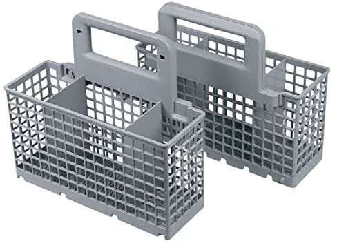 Panier à couverts universel divisible en plastique gris pour lave-vaisselle Indesit C00380125 Whirlpool Bauknecht 484000008561 Compatible avec Amana Caple Franke Gaggenau Küppersbusch Privileg KIC