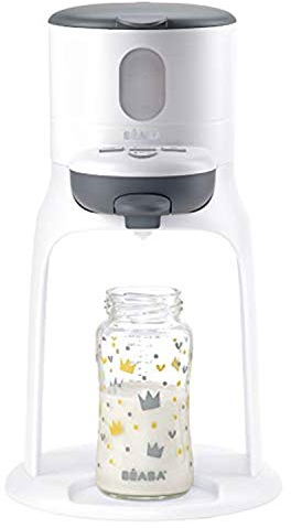 BÉABA , Flaschenwärmer/Kleine Gläser, Wasserspender mit exakter Temperatur, Instant, Fast, Bain Marie-Funktion, 2 Temperaturen, herausnehmbarer Flaschenwärmer, Bib'Expresso, Weiß, 1 Stück (1er Pack)