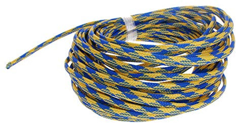 Othmro - Guaina per cavo regolabile, 4 mm x 10 m, in PET nero e giallo, con protezione per cavi ignifuga, protezione per isolamento e dissipazione del calore