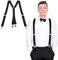 SATINIOR Hosenträger X Form fur Herren mit Clip Verstellbare(Schwarz)