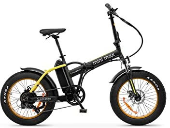 Argento, E-Bike Mini Max Foldable E-Bike Unisex Adulto, Nero, 250W