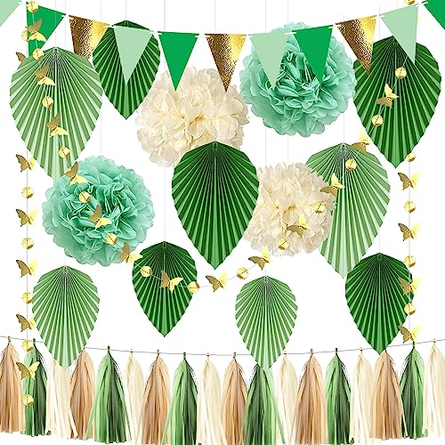 Ybwanli decorazioni compleanno,festoni addobbi compleanno, decorazione del matrimonio, decorazione per feste da giardino, Pompon di Carta velina, Ghirlanda di Farfalle