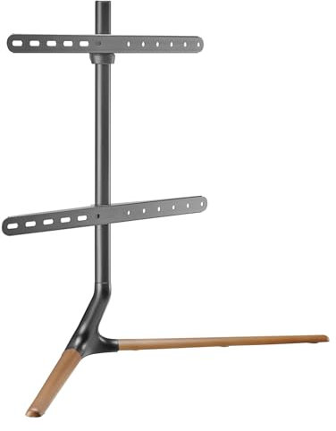 pro.tec Piedistallo TV con Altezza e Angolo di Visione Regolabili Stand TV Girevole per Schermi fino a 70 pollici - Nero/Effetto Legno