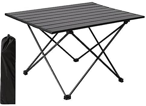 Gainwin Portable Camping Table, Roll Top Aluminum Lightweight (Size S)