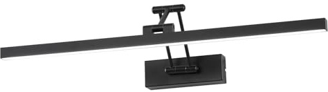 Pasoar LED Spiegellampe für Badezimmer 60cm, Drehbar IP44, 18W 1440LM, Kühl Weiß 6000K, Schwarz