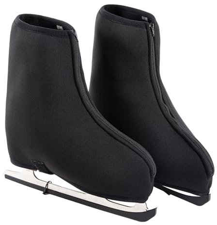 Skates Cover,Rollschuhe und Schlittschuhe Überzieher Thermo,Isolierte Neopren Warme Skate Covers für Eislaufen und Eiskunstlauf,Unisex Überziehsocke für Rollschuhe,Schlittschuhe Schoner (Schwarz, S)