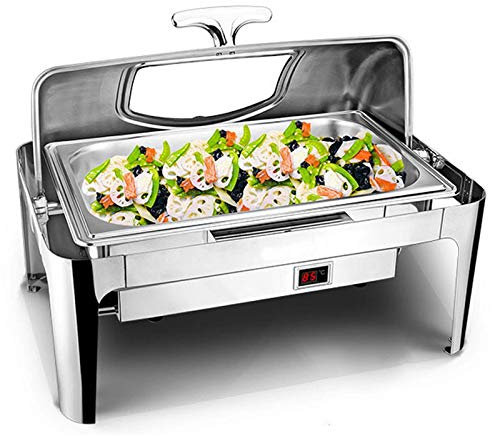 Catering Food Warmer Chafing Dish, 9L Buffet Servers and Warmers, Commercial Food Holder Catering Supplies for Keep Food Fresh and Delicious, 600W