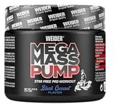 Weider - Mega Mass Pump - Hochdosierter Pump-Booster ohne Koffein - Pre-Workout Shake, mit Citrullin und Arginin - Aminosäuren Komplex - 270g - Black Currant