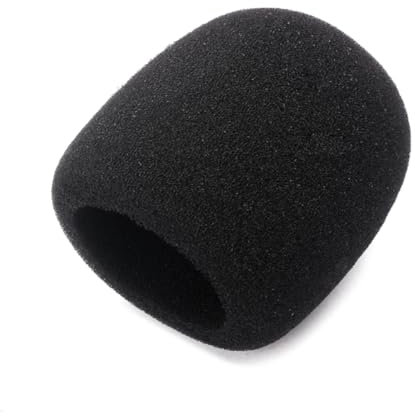 Abaodam Cappuccio Microfono Professionale Spugna Antivento Copertura Protettiva Per Microfoni Mano E Facile Da Installare Nero