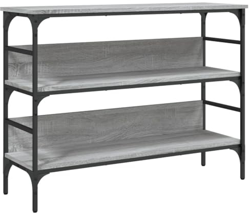 Tavolo Bar Tavolino Salotto Moderno Tavolino Alto E Stretto Console Ingresso - Tavolo Consolle Grigio Sonoma 100x32x75 cm in Legno Multistrato per Disimpegno Soggiorno Camera Da Letto Ingresso