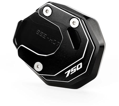 VQLDPX Placa De Soporte para Caballete Lateral De Motocicleta para para Forza 750 Y para FORZA750 2020-2025. Extensión De Soporte Almohadilla de extensión para Caballete Lateral(Negro)