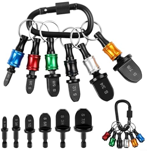 Copper Pipe Expander Set, 12 PCS Tube Reamer Kit with Hex Shank Drill Holder and Keychain Extension Rods for Plumbing