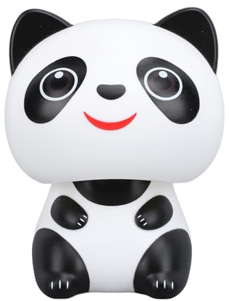 Fdit Panda Annuendo Ad Energia Solare Affascinante Ornamento per Cruscotto Dell'auto per la Decorazione Domestica Materiale ABS