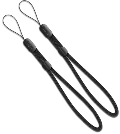 Ringke Lanyard Dragonne Poignet [Black] [2-Pack] pour Téléphone, Smartphone, Caméra, DSLR, USB