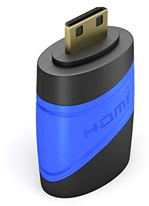 KabelDirekt – Adaptateur Mini HDMI Compatible avec (HDMI 1.4/2.0/2.0a, Femelle > Mini fiche, Haut débit avec Ethernet)