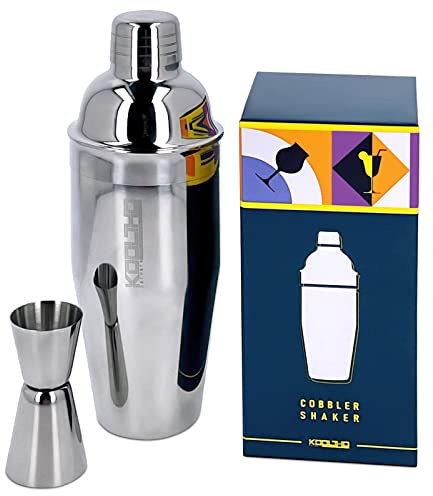 KOOLTHO Kit Cocktail Doseur, Pilon Mojito et Cuillère à Cocktail. Set Cocktail Professionnel - Cadeau Personnalisé. Cadeau Original pour Femme, Homme ou Couple