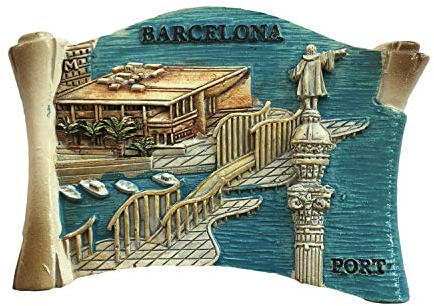 Barcelona Spanien 3D Scroll-förmigen Kühlschrankmagnet Touristische Souvenirs Harz Magnetische Aufkleber Kühlschrankmagnet Home & Kitchen Dekoration aus China