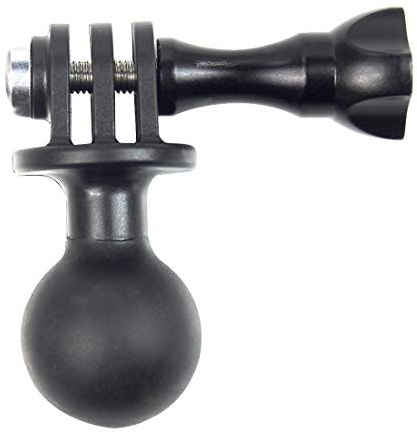 AngelReally 1 Ball Mount Universal Head Adapter with Thumb Screw Fit for Go He 9, 8 Black, 7 Black, 7 Silver, 7 White, 6, 5, 4, 3+, 5Session, MAX, DJI Osmo Action (Black Ball Head 1)