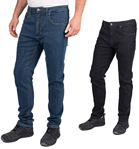 Iron Mountain IMPNT233 Ropa de Trabajo para Hombre Vaquero elástico, Denim, 40W/31L