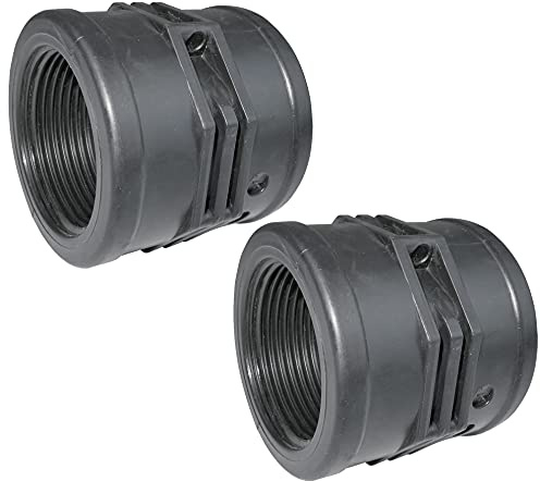 AERZETIX - Juego de 2 Manguitos de Presión 1 1/4'' Hembra/Hembra para Atornillar en Plástico PN 10 Bares - Racor de Presión para Atornillar