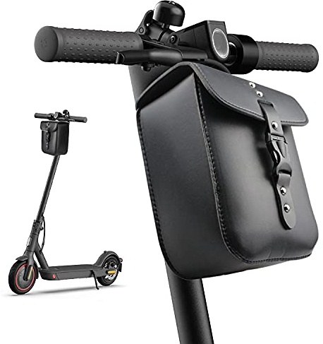 Quanerba 4L Scooter Elettrico Storage Bag, Borsa Impugnatura Impermeabile,orsa per in Pelle Durevole per Frontale Borsa per Elettrico