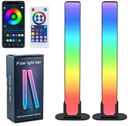 Mcbazel Luces LED Inteligentes Hogares, Luz Ambiental Barras Led Lámpara Rgb Control de App/Control Remoto Iluminación Gaming Ambiente para TV/PC/Juegos/Películas/Decoración de la Habitación