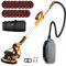 AQTZGOS Ponceuse murale et de plafond 710 W Diamètre 225 mm Lampe de travail LED Tête inclinable jusqu'à 90° Ponceuse télescopique Contient un tuyau d'aspiration de 4 m, un adaptateur d'aspiration et