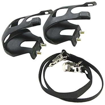 Fahrrad-Zehenclips, Käfig, Rennrad-Pedale, Zehenclips, Zehenkäfig, Reitzubehör, Pedale, Adapter, Zehenclip, Gurte für Mountainbike, Radfahren, Ersatzteile (schwarz)