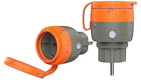 UCOMEN Wlan Steckdose Outdoor, Zeitschaltuhr Steckdose IP44 Wasserdicht Kompatibel mit Alexa und Google Home für Außenbeleuchtung und Bewässerungssystemen, Smart Life APP, 2.4G,16A/3680W - 2 Pack
