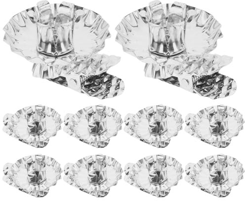 HOLIDYOYO 10stücke Weihnachtskerzenhalter für Baum Kerzenständer-Clips aus Metall Partyzubehör für Feierlichkeiten Dekorative Eisen-Halter für Kerzen Vielseitig Einsetzbar